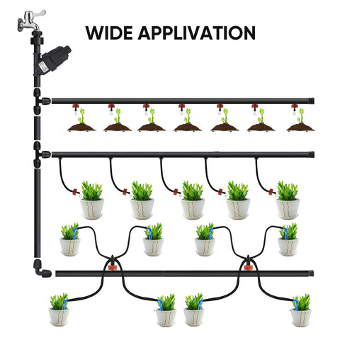La Farah garden and patio irrigation-ready emitters.