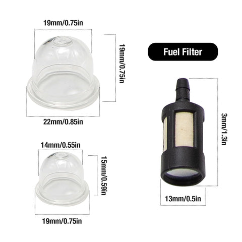 laffoonparts ac04122 white fuel filter compatible with Poulan