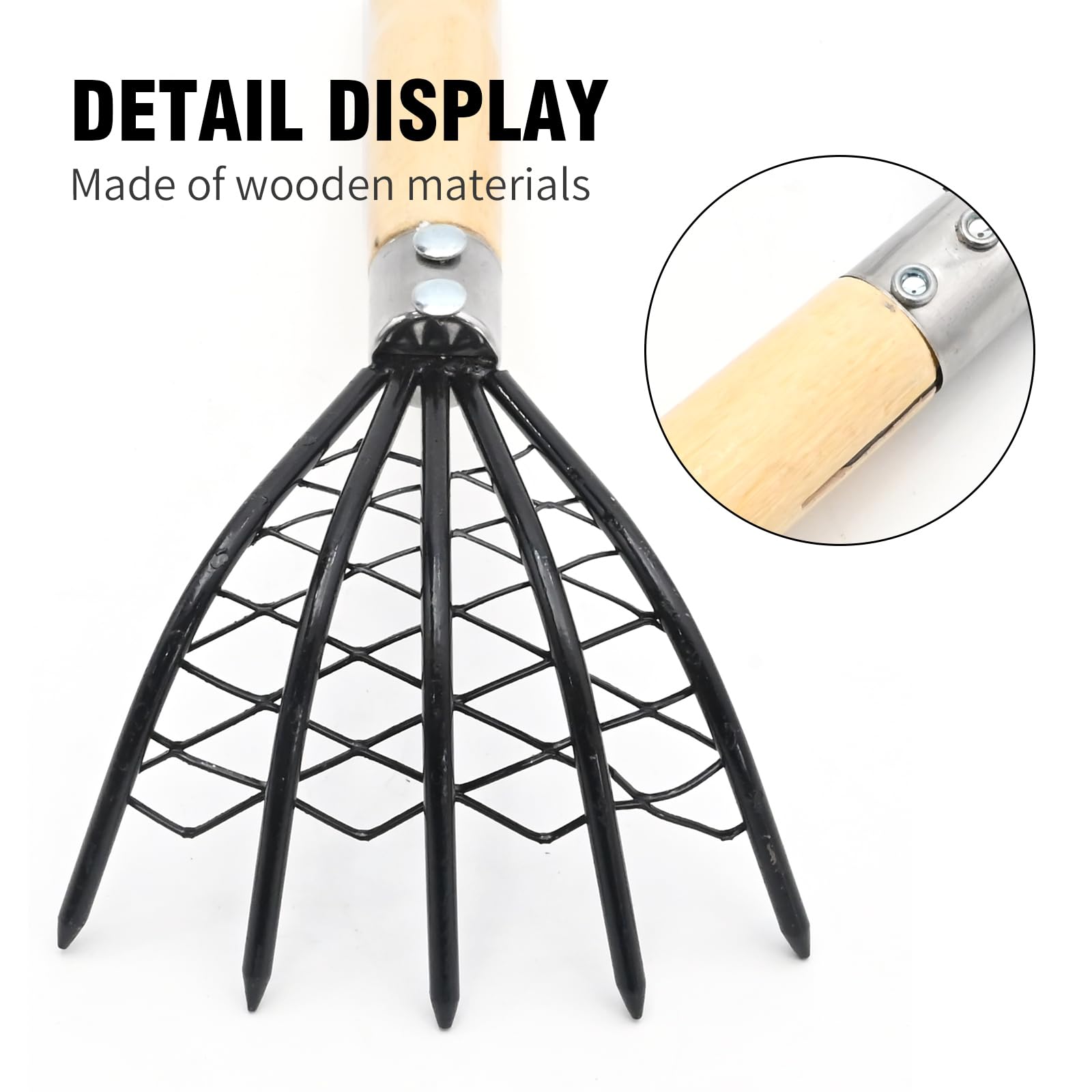 laffoonparts ergonomic wooden handle reduces fatigue during digging tasks.