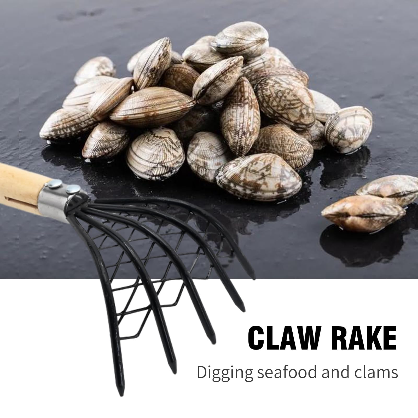 laffoonparts versatile rake for beach collection and garden chores.