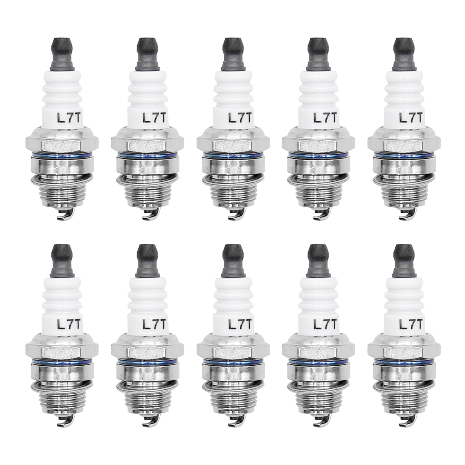 Laffoonparts spark plug kit 10pcs package improves fuel efficiency and reliable starts.