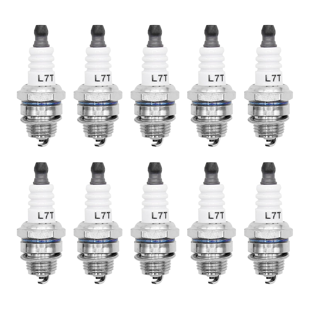 Laffoonparts spark plug kit 10pcs package improves fuel efficiency and reliable starts.