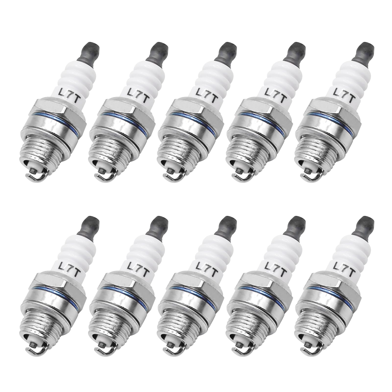 Laffoonparts spark plug kit 10pcs helps preventive care for your chainsaw.