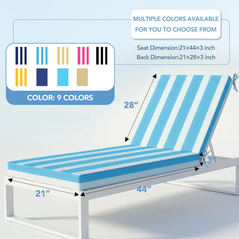 L'AGRATY 28D foam patio cushion provides firm, long-lasting support for lounging.