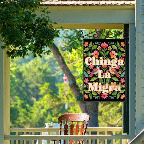 LAGZDFC Flag shown indoors on a porch or wall for versatile decor.