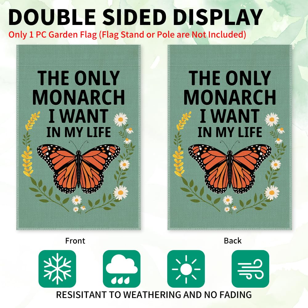 LAGZDFC monarch garden flag top sleeve enables effortless mounting.