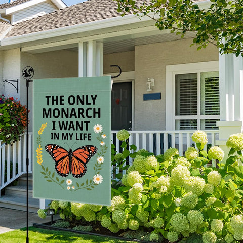 LAGZDFC monarch garden flag durable, weatherproof linen withstands wind and sun.