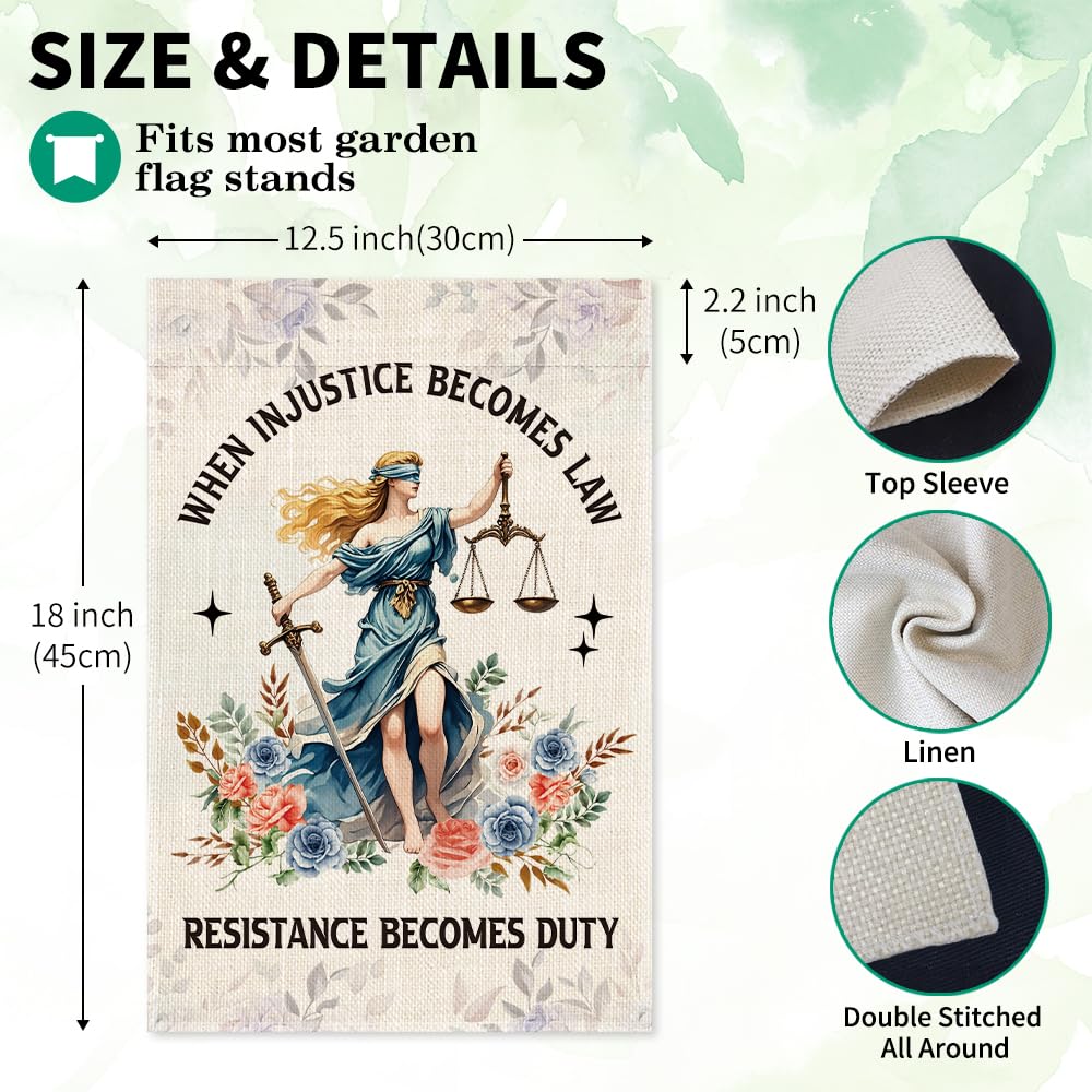 LAGZDFC resistance-becomes-duty flag back view, double-sided versatility for yard display