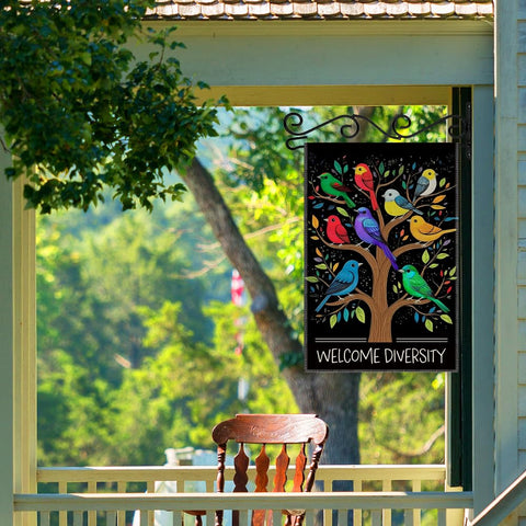 LAGZDFC Welcome Diversity flag indoor decor adds a welcoming touch