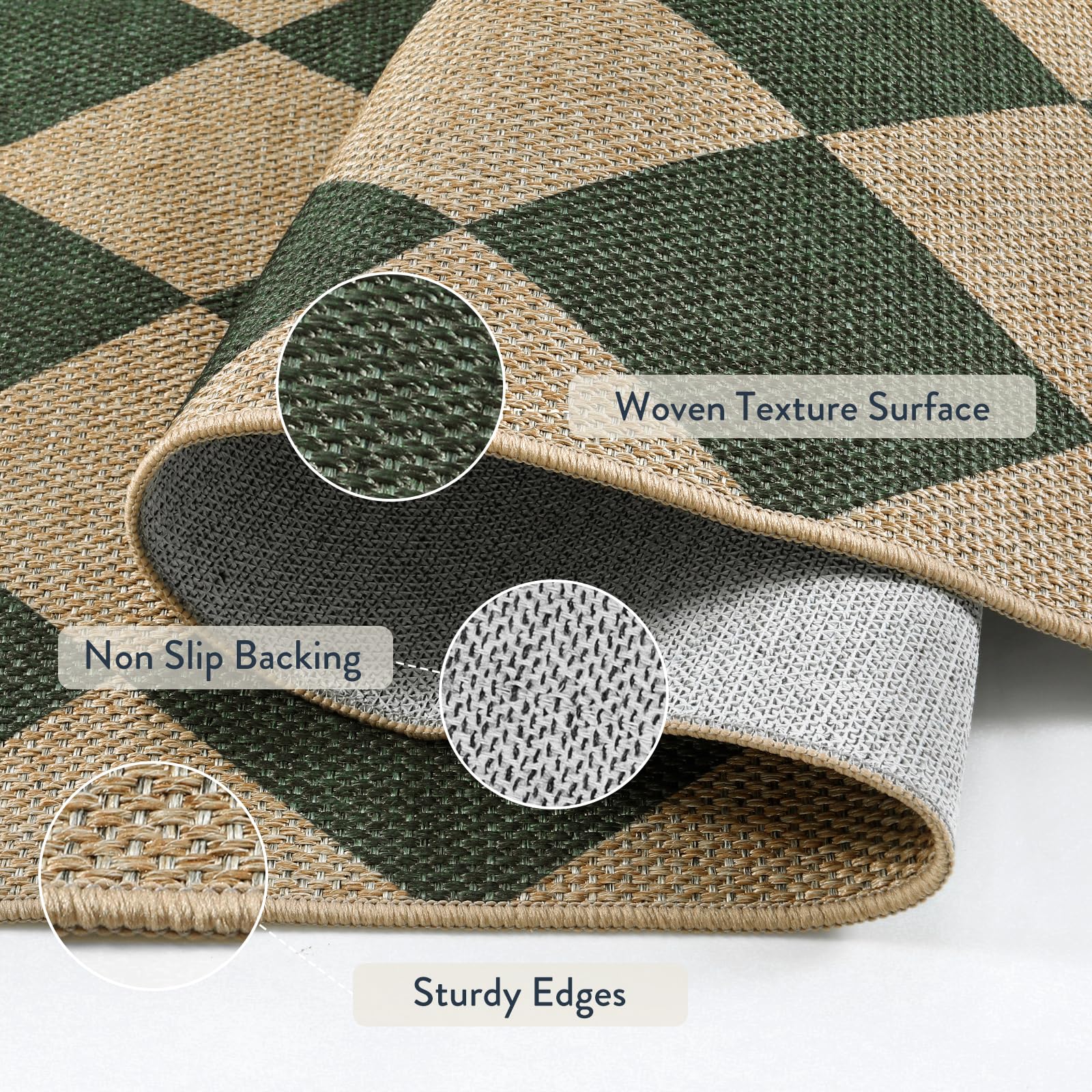 Lahome Colette entryway living room rug adds warmth with low pile.