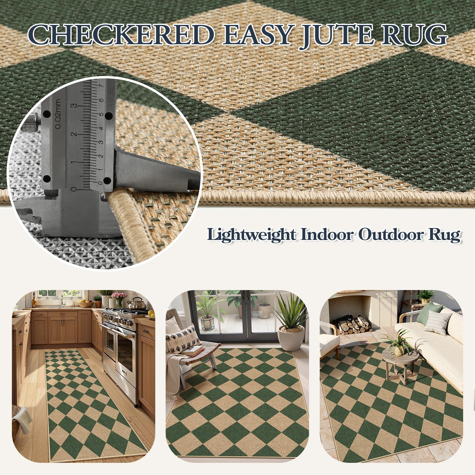Lahome Colette non-slip backing keeps rug in place on dry floors.