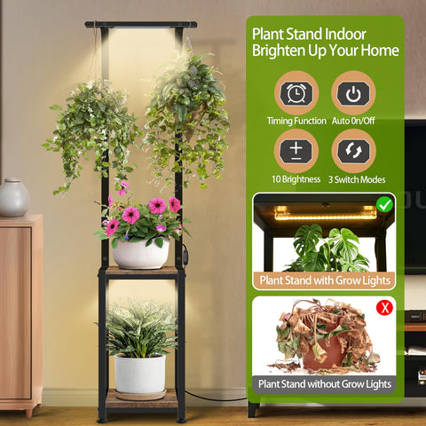Laiduoleoe sturdy iron frame keeps heavy pots securely on display.