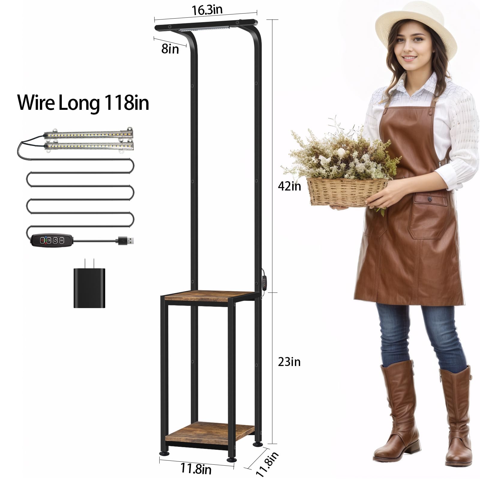 Laiduoleoe water-resistant shelves protect plants from moisture.