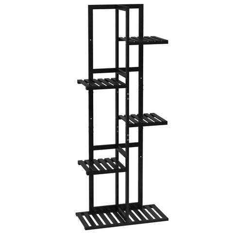 Laiensia bamboo plant shelf neatly elevates greenery in a living space.