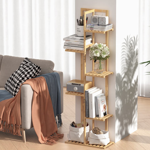 Laiensia indoor-outdoor bamboo rack for patio and balcony.