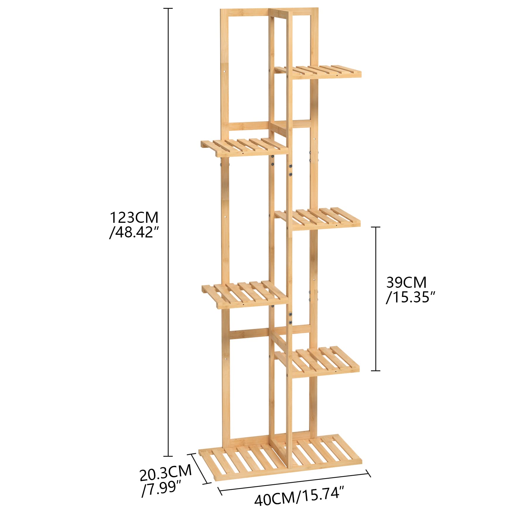 Laiensia versatile stand fits living rooms, corners, and entryways.