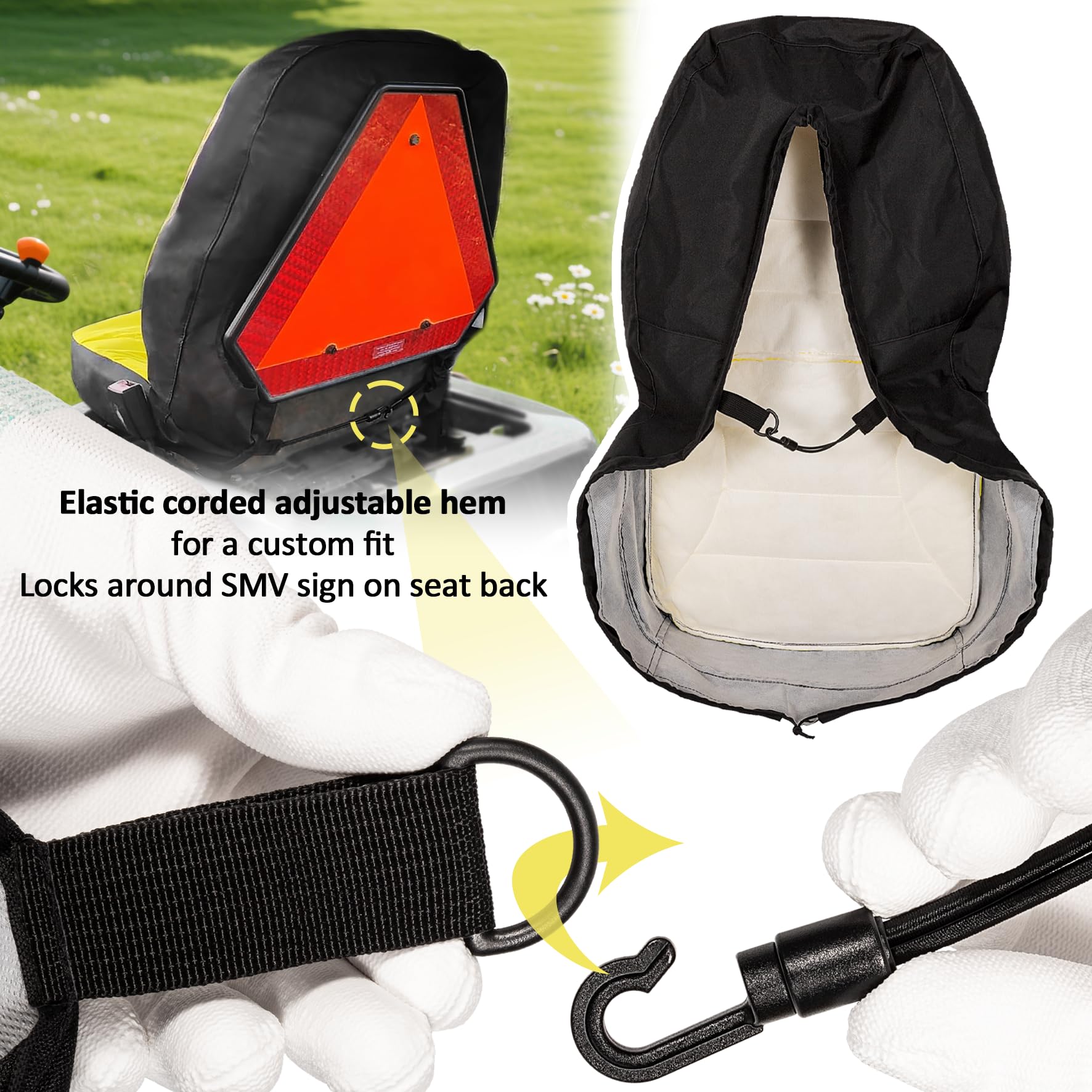 LAIKOU easy-install seat cover for quick, tool-free protection.