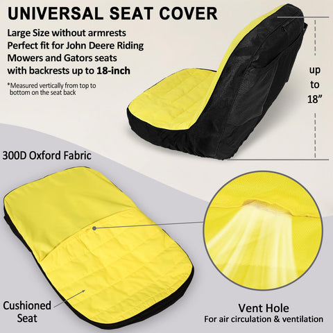 LAIKOU John Deere LP92334 compatible seat cover provides durable protection