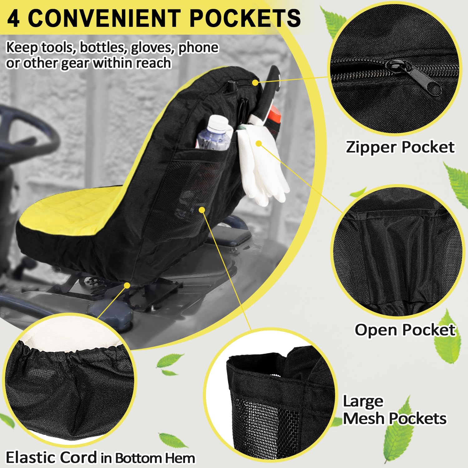 Four-pocket design keeps tools and essentials within easy reach