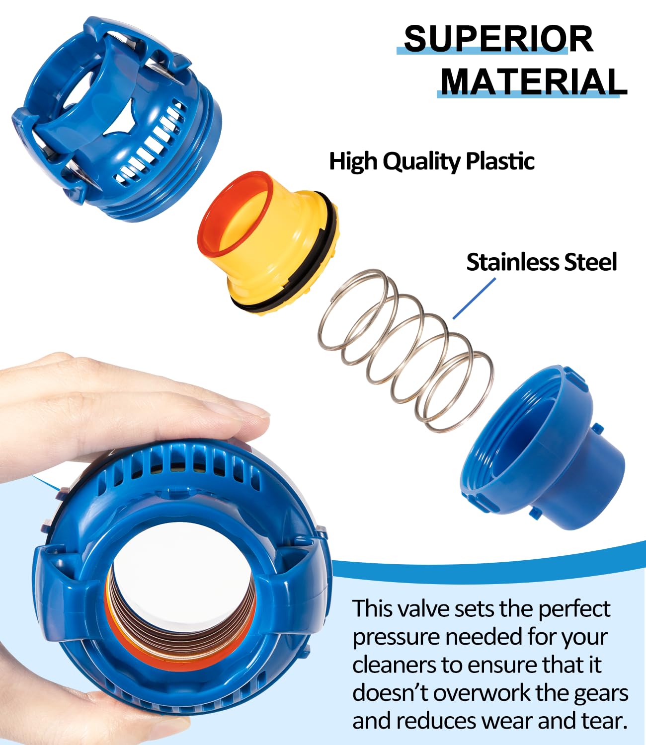 LAIKOU Zodiac MX6/MX8 compatibility valve attachment for hose setups.