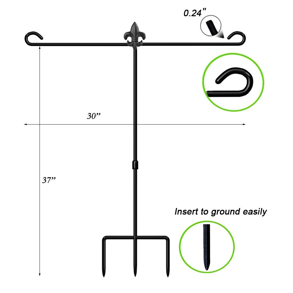 Lairies flag pole with anti-wind clip helps secure flags in breezy outdoor spaces