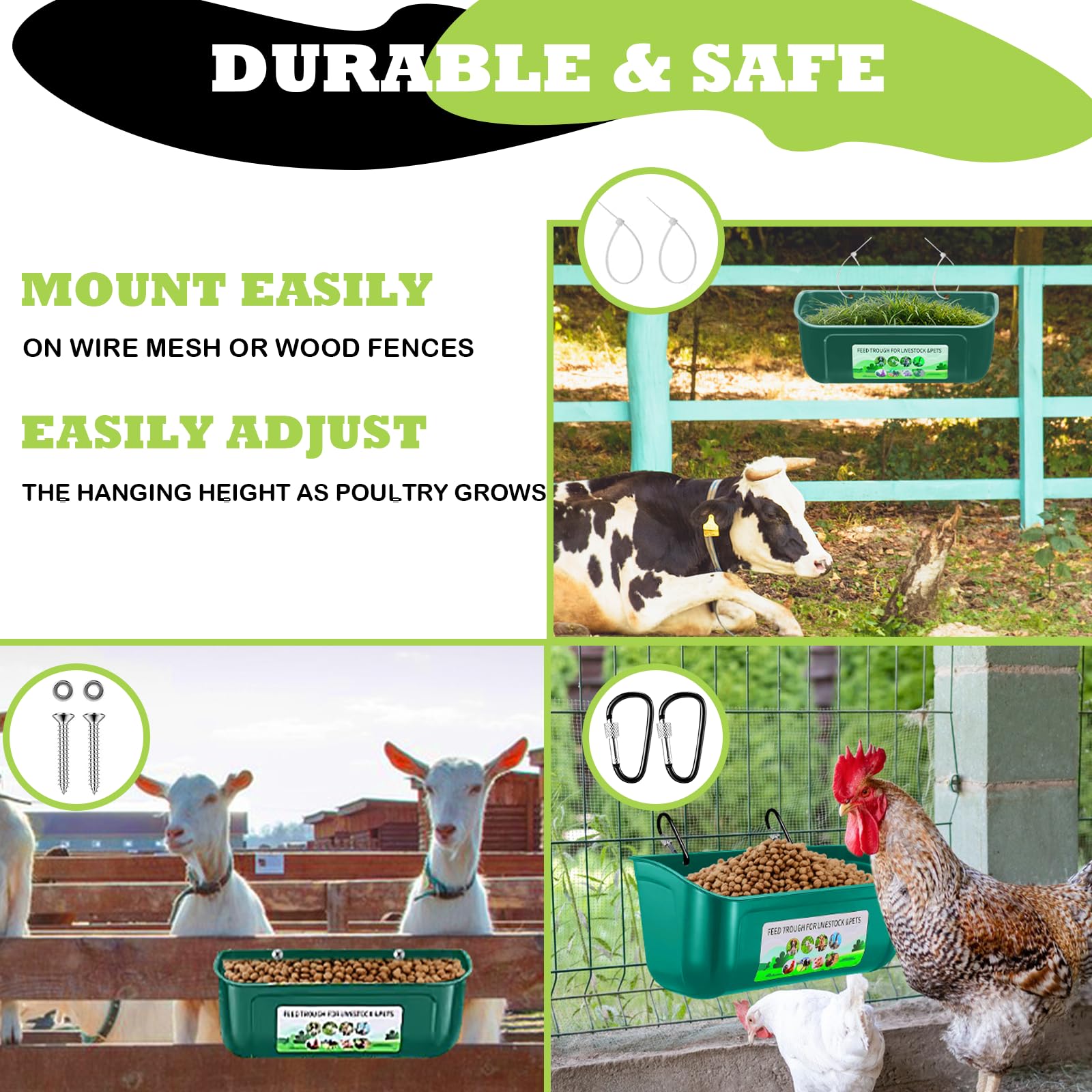 LaJasya no-waste design keeps feed dry and organized.