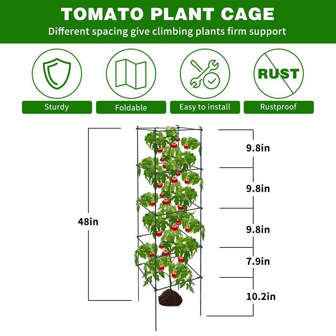 LAKNUAL heavy-duty wire trellis provides strong support for climbing plants in any garden.