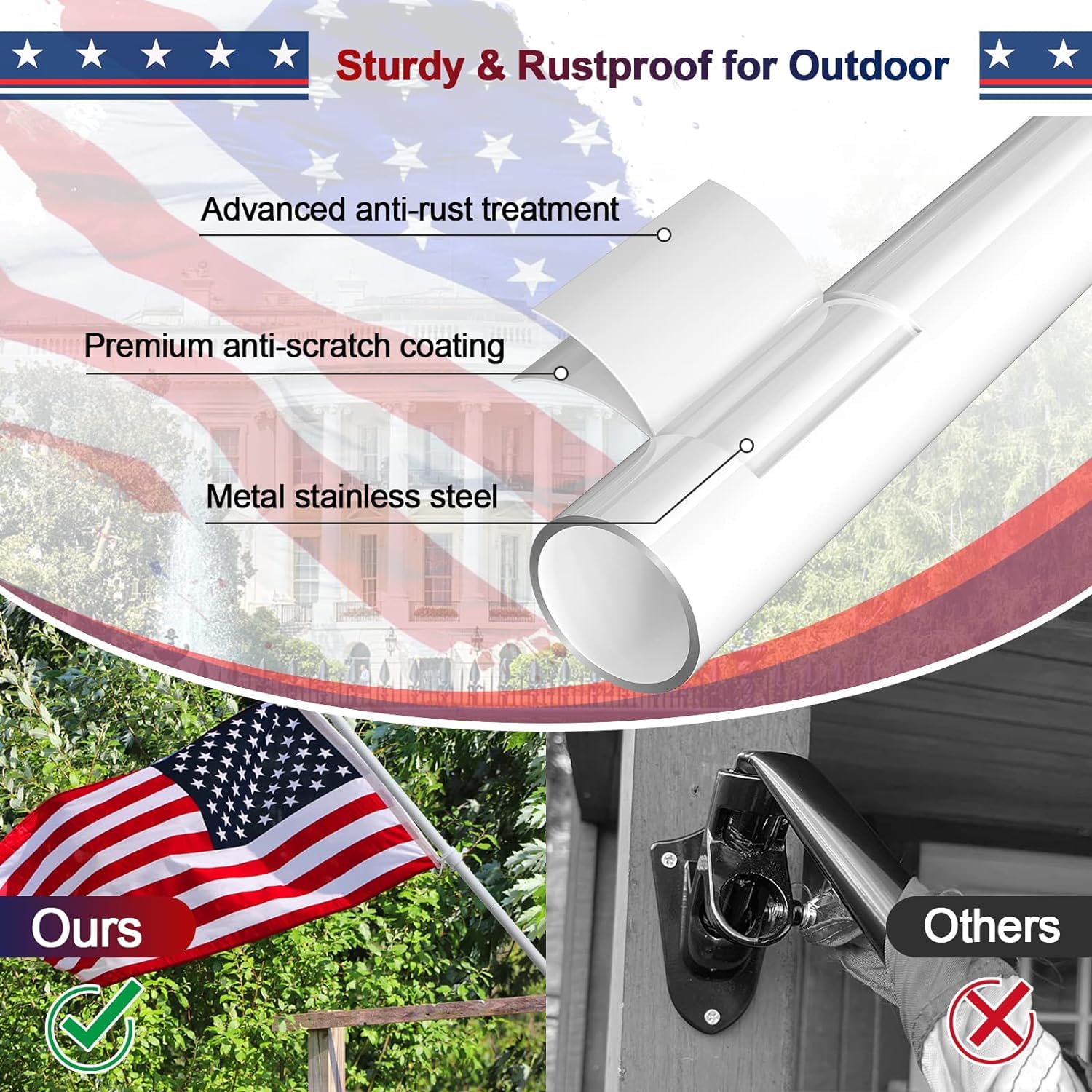 LAKEROD aluminum mount bracket showcasing sturdy, corrosion-resistant support.