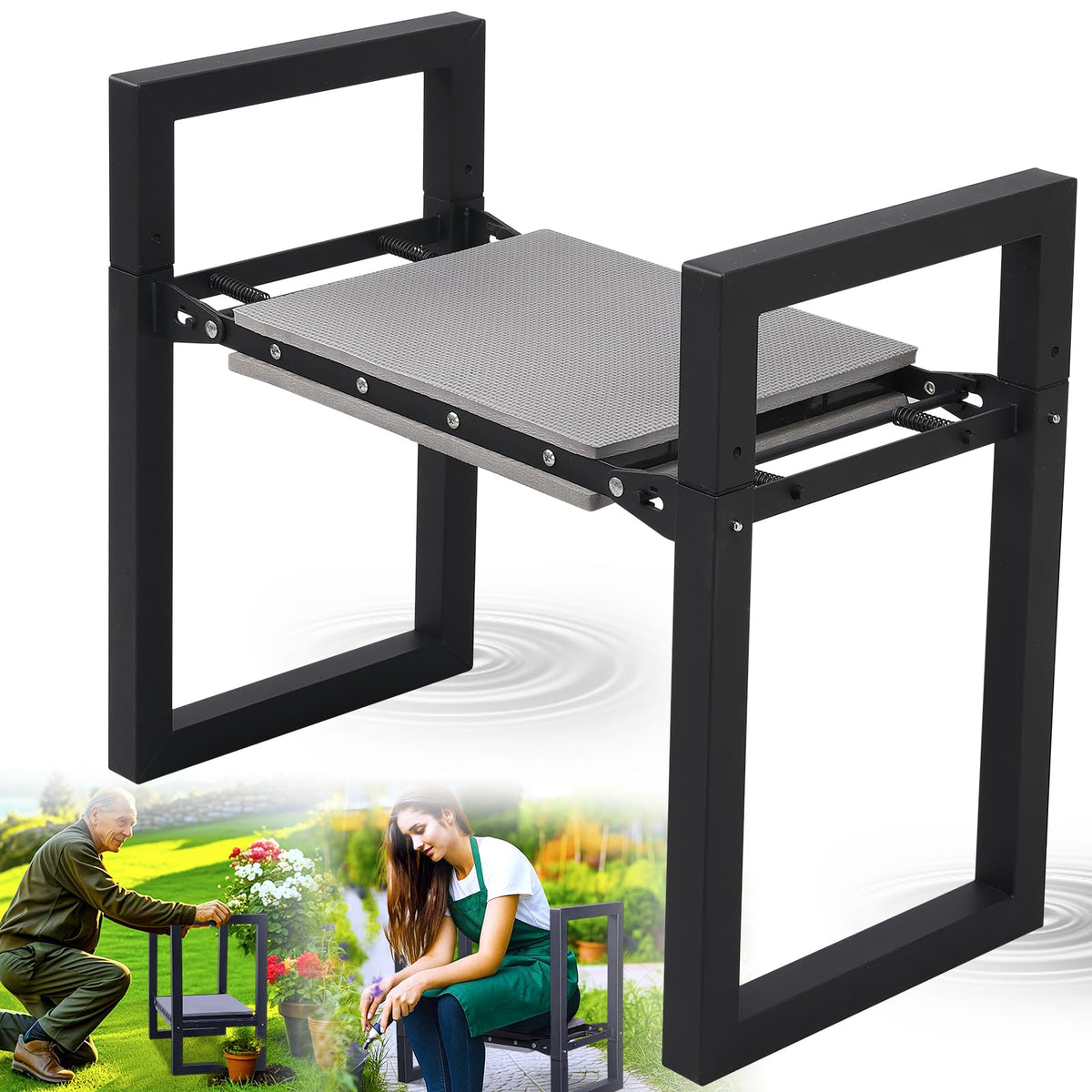LAKEROD garden kneeler anti-tip design for stable outdoor use