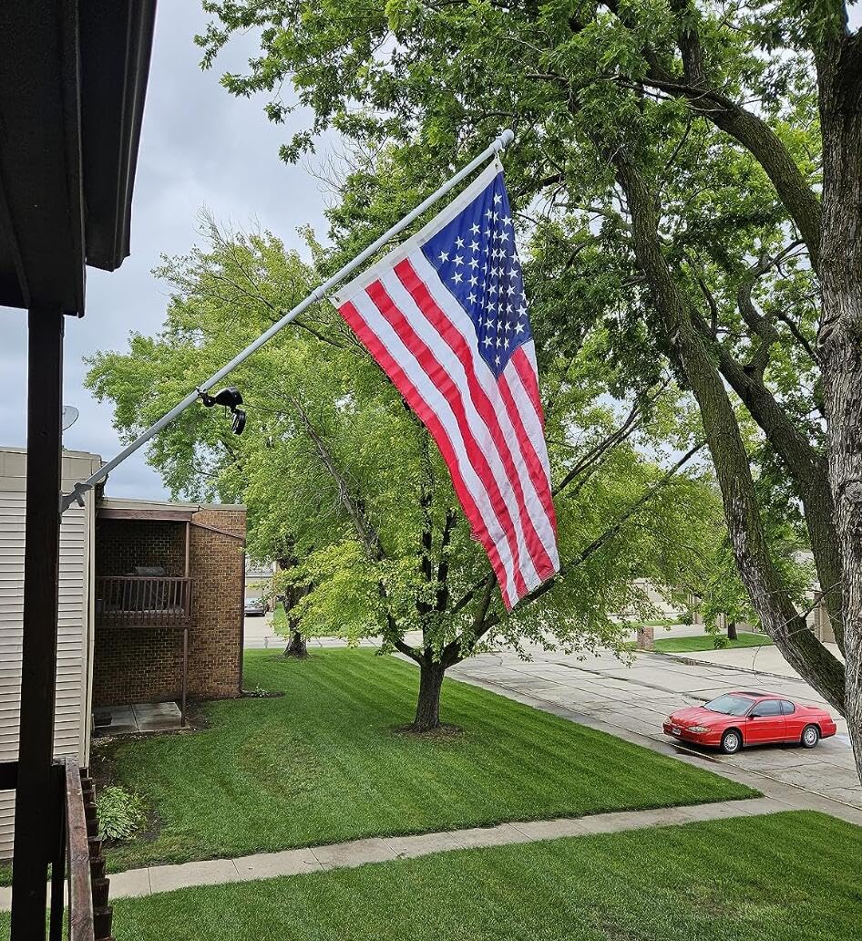 LAKEROD outdoor flag pole installation hardware enables quick setup.