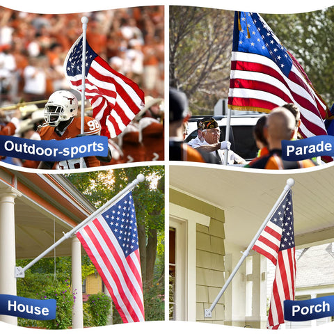 LAKEROD outdoor flag pole kit withstands weather for lasting outdoor displays.