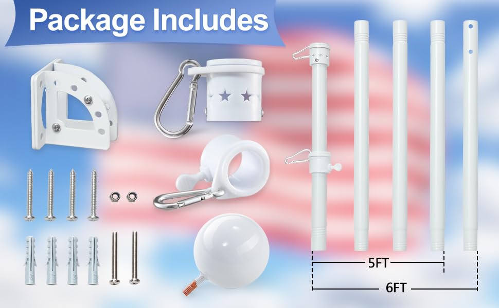 LAKEROD stainless steel flag pole offers durable wind resistance for outdoor use.
