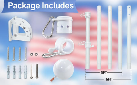 LAKEROD stainless steel flag pole offers durable wind resistance for outdoor use.