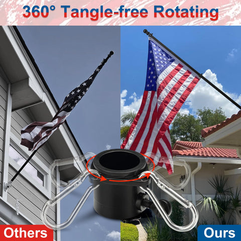 LAKEROD stainless steel flagpole resists wind and corrosion for outdoor use