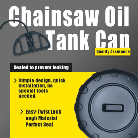 Lakeyulystore oil-cap illustration highlighting secure fit in Stihl compatibility.