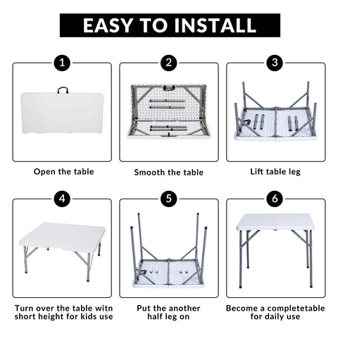 Lakhow table with anti-slip feet ensures steady placement.