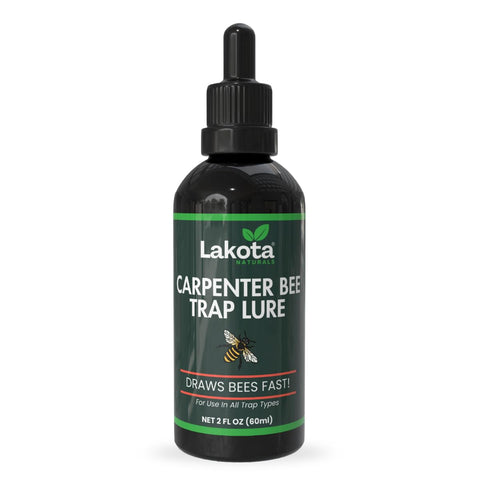 Lakota Carpenter Bee Trap Lure bottle for easy outdoor trap attraction.