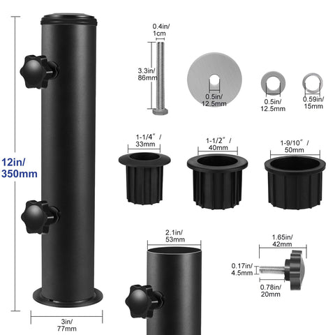 Lalafancy includes bolts and washers to fasten to concrete, metal, or wood.