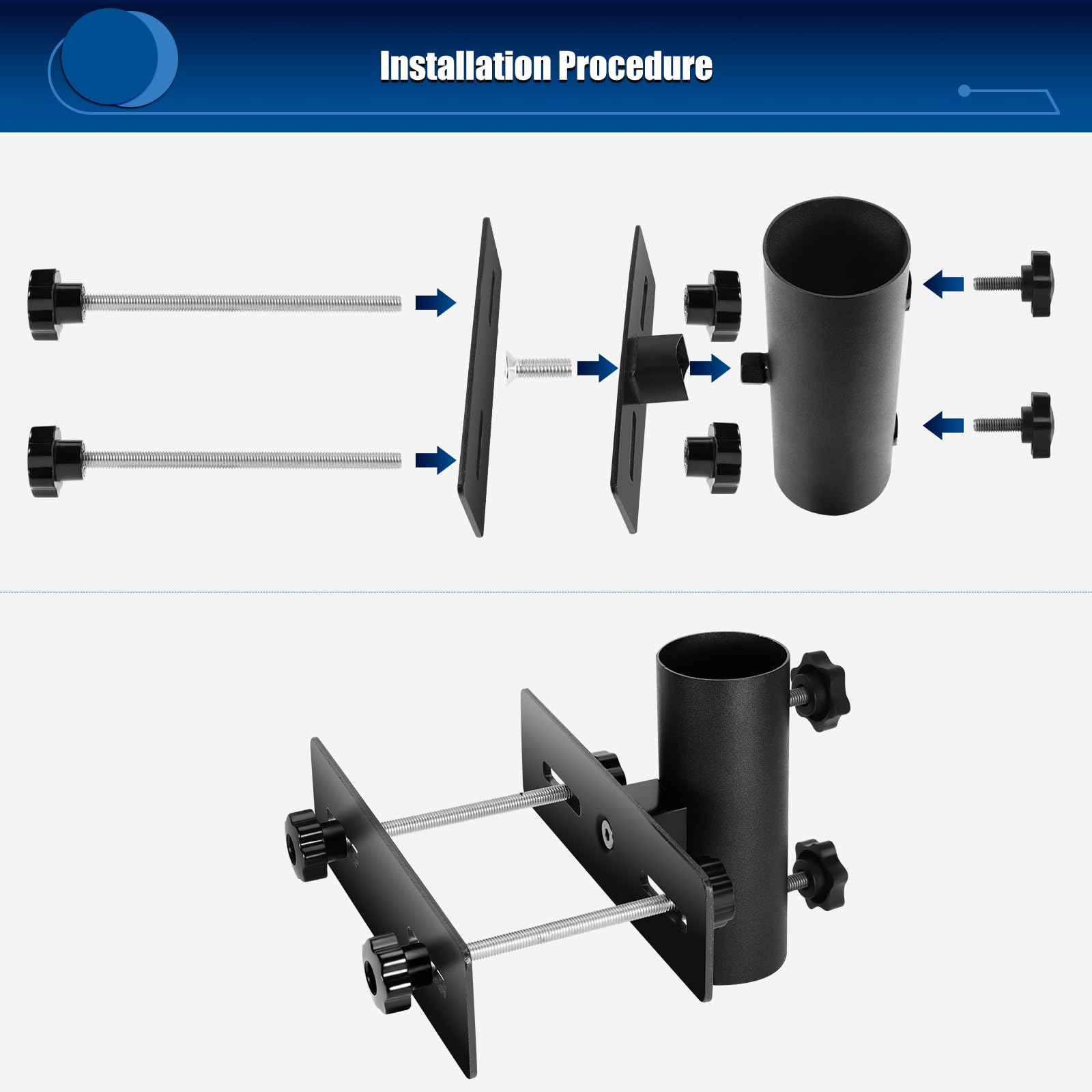 Lalafancy porch rail mount outdoor umbrella holder ideal for courtyards.