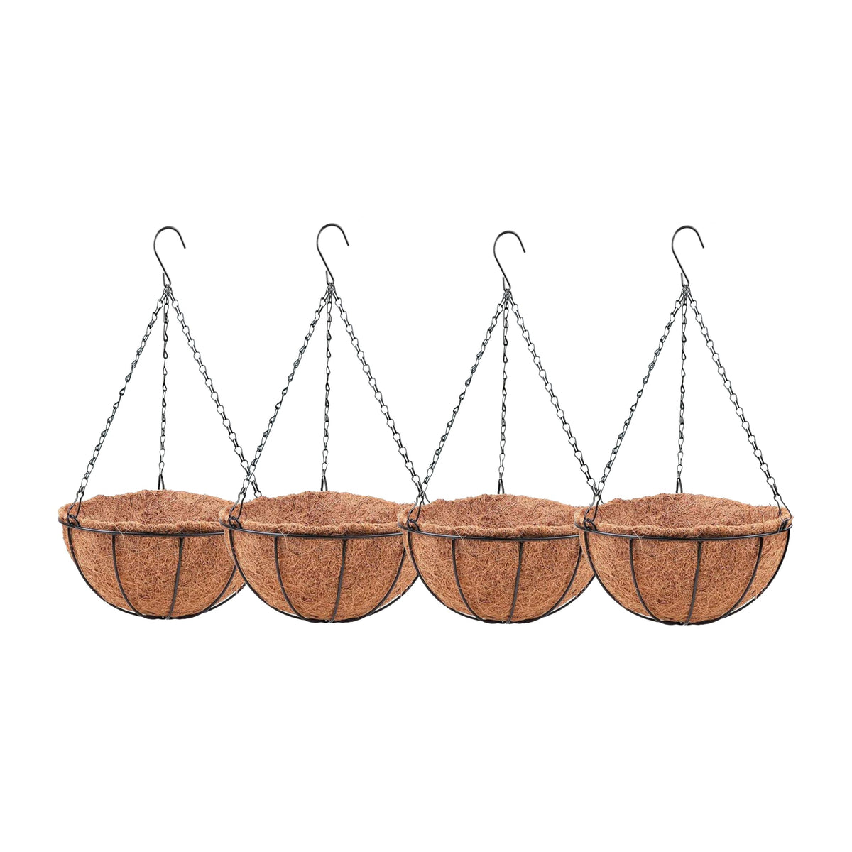 LáLáGreen 14-inch hanging basket with coco liner for outdoor display