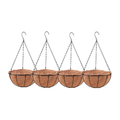 LáLáGreen 14-inch hanging basket with coco liner for outdoor display