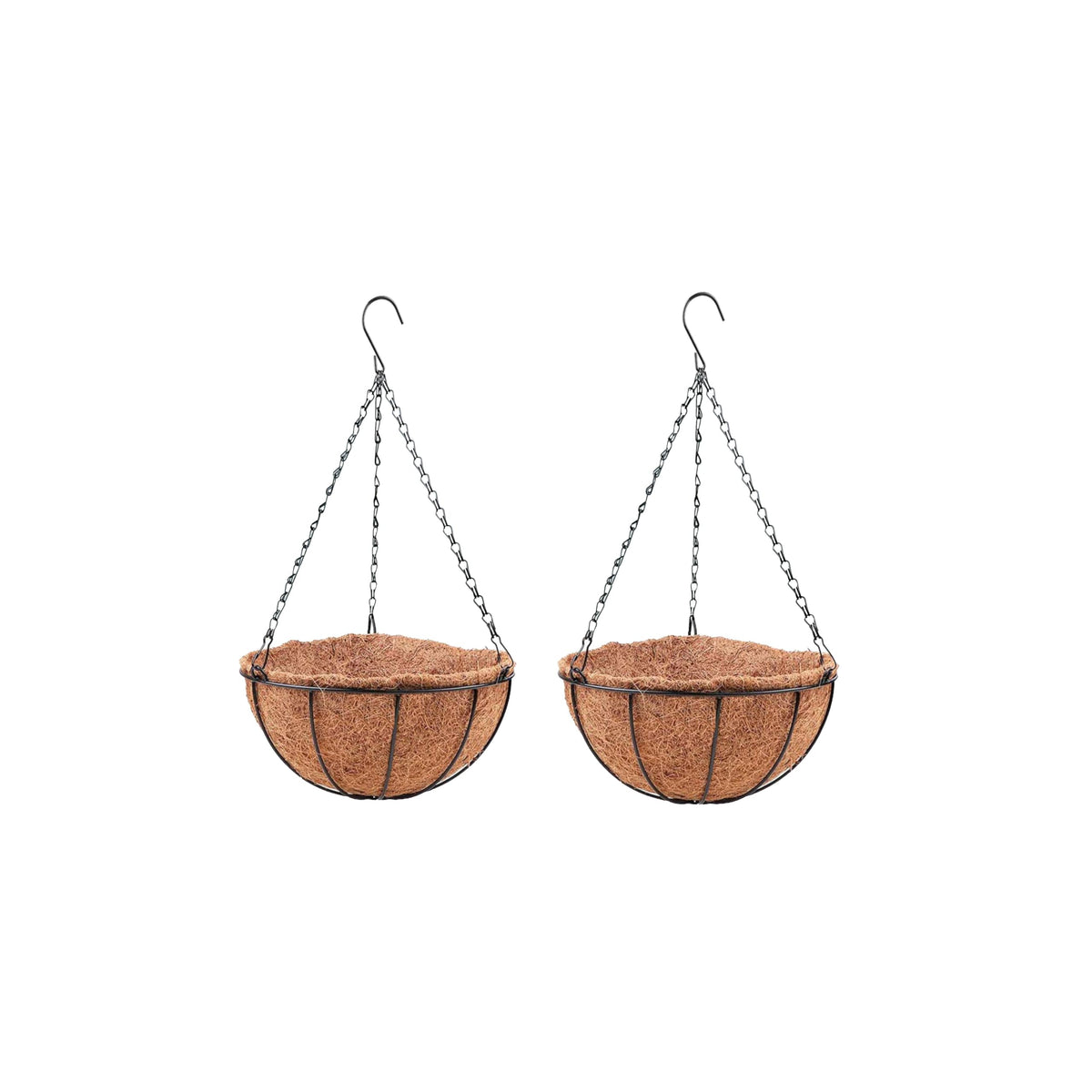 LaLaGreen 8-inch hanging basket with coco liner for vibrant patio display