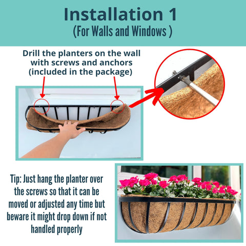LáLáGreen coco liner planter highlighting drainage and airflow