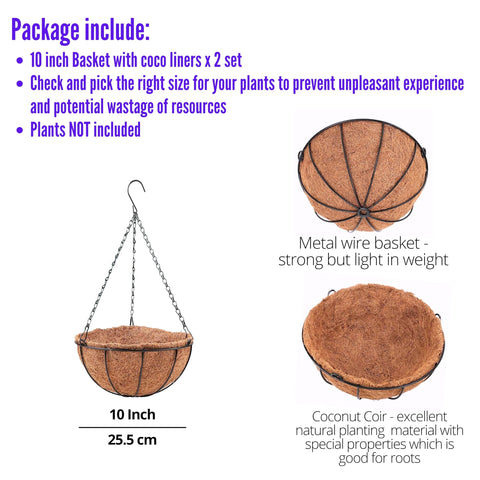 LáLáGreen coco liner closeup highlights water retention and drainage benefits