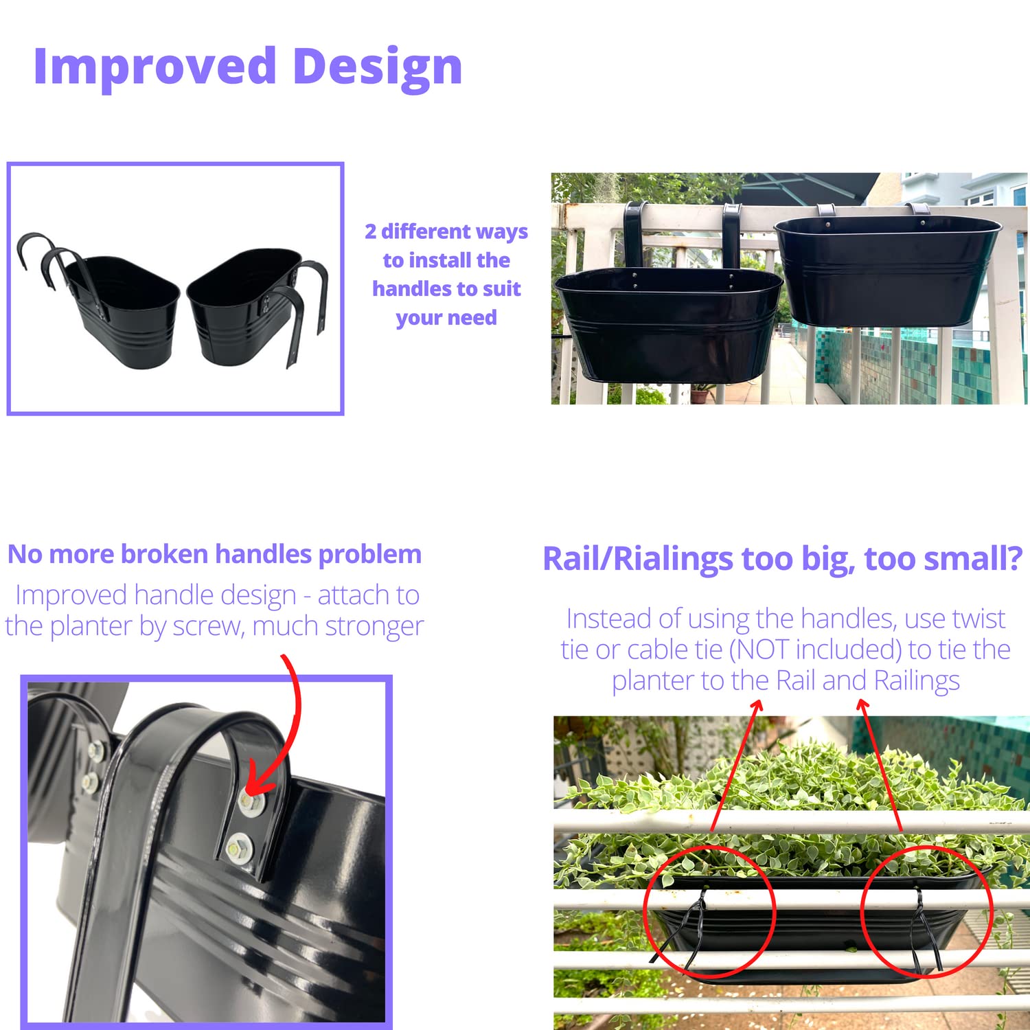 LaLaGreen planter features drainage holes for healthy soil moisture management.