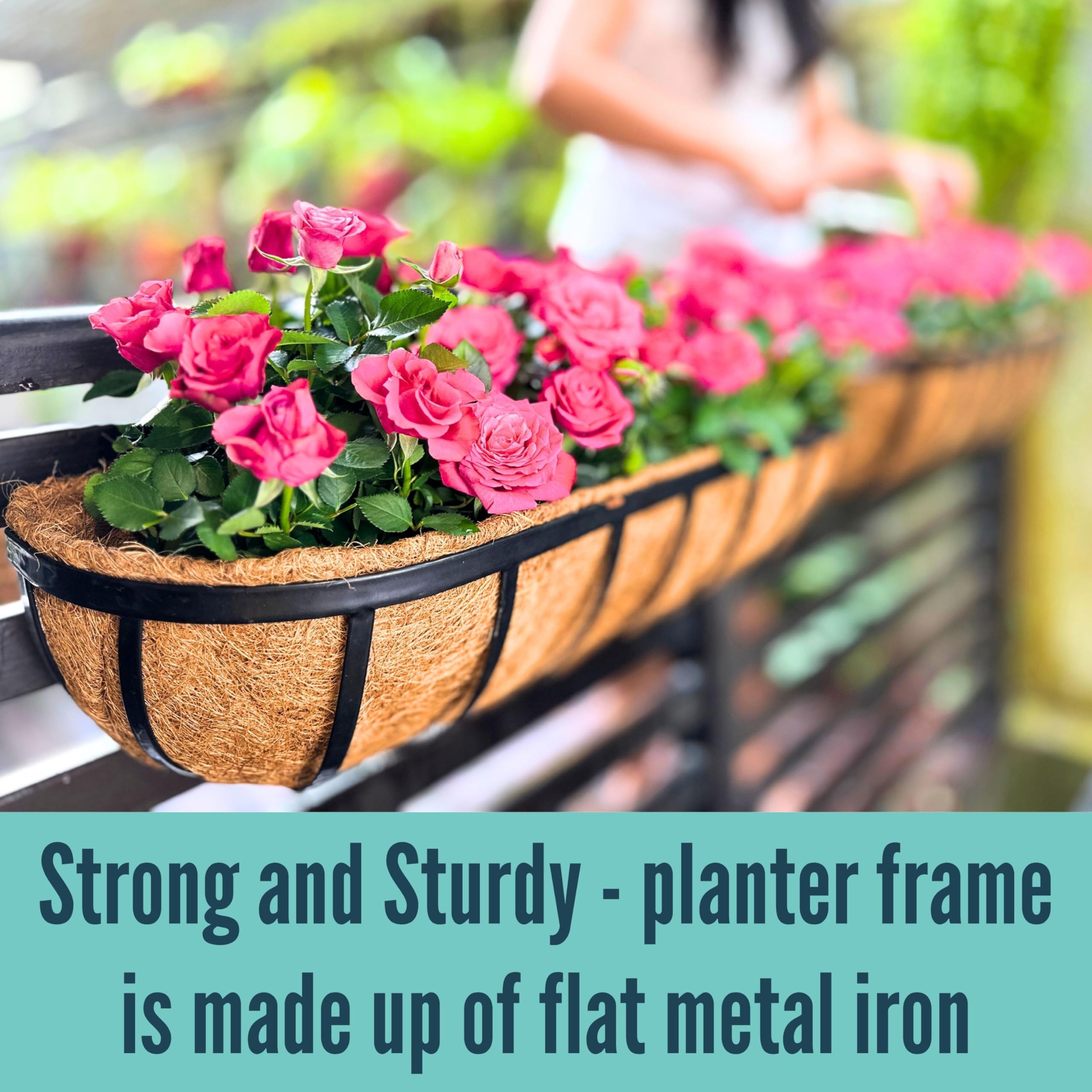 LaLaGreen sturdy metal construction resists weather for long-lasting outdoor use