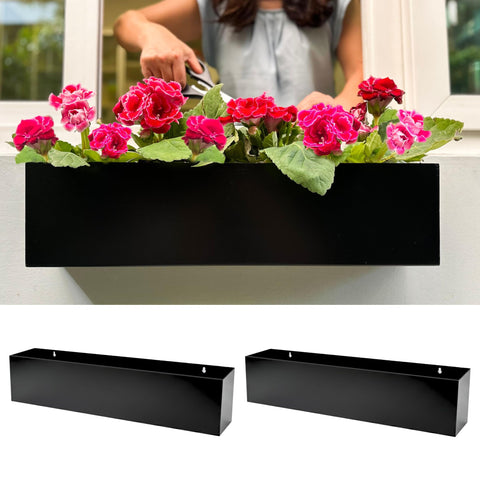LaLaGreen wall planter 24inch two-pack mounted on wall for compact herb display