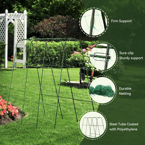 Lalahoni durable plastic-coated steel withstands outdoor conditions.