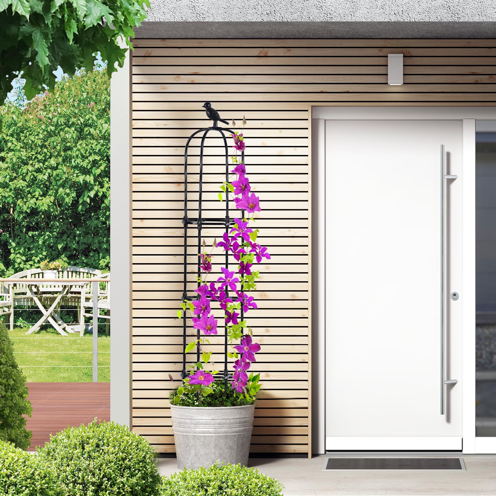 Lalahoni easy assemble trellis makes rose and vine guiding simple.