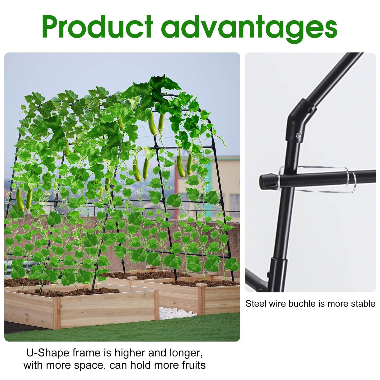 Lalahoni garden arch trellis features rust-protected frame for outdoor durability.